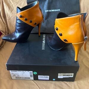Women’s genuine leather booties excellent condition, worn only few times inside